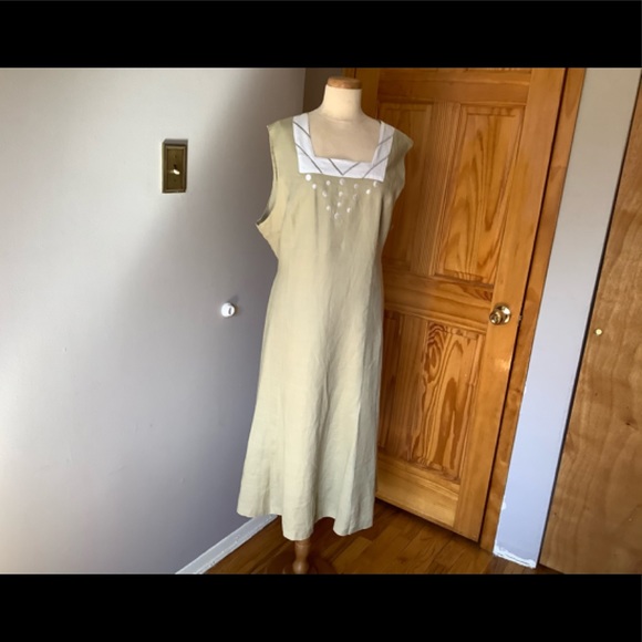 TAN FULLY LINED WHY NY DRESS - Picture 4 of 7